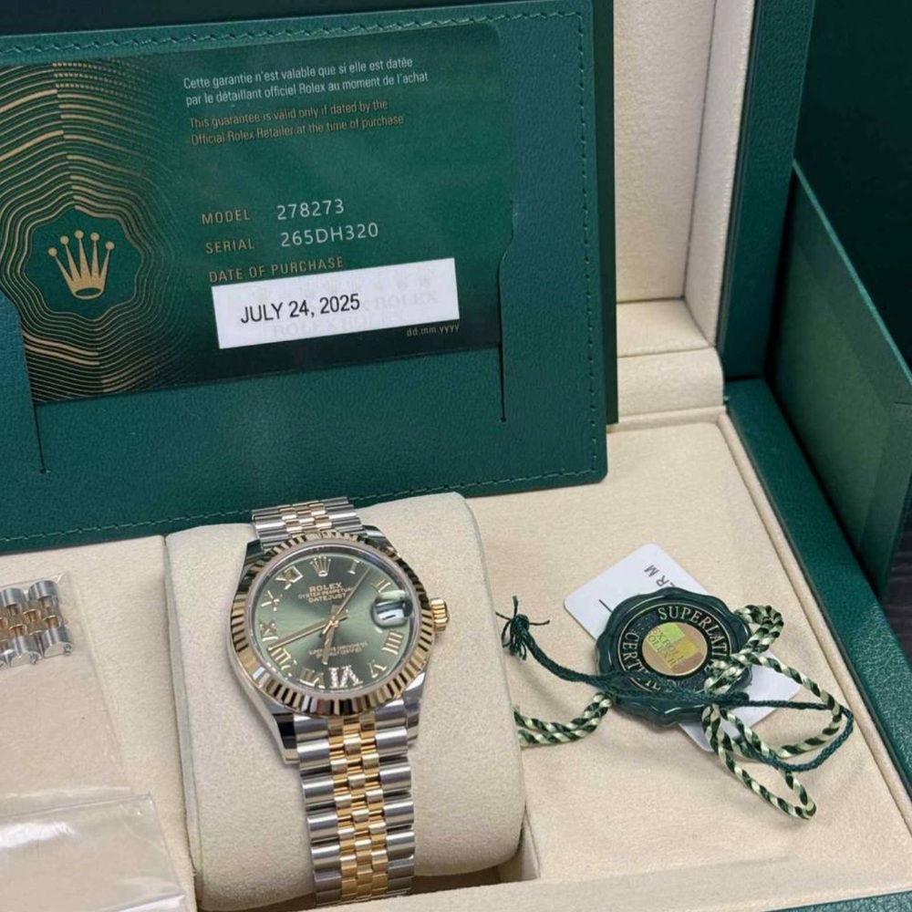 Rolex Two-Tone Green Dial Watch